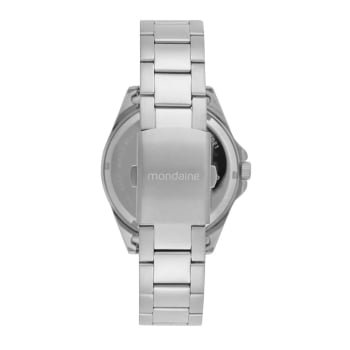 Relógio Mondaine Masculino Prateado Minimalista Visor Azul Á Prova d´água 83526G0MVNE3