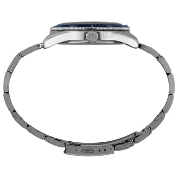 Relógio Mondaine Masculino Prateado Visor Azul com Vidro Dome Á Prova d'água 33038G0MVNE2