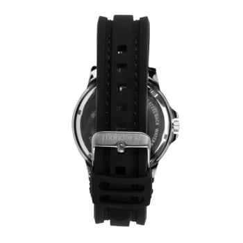 Relógio Mondaine Masculino Prateado Visor Cinza Taquímetro com Pulseira em Silicone Á Prova d'água 99786G0MVNI3