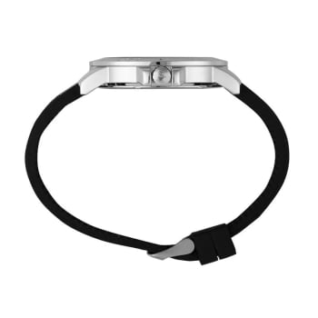 Relógio Mondaine Masculino Prateado Visor Preto com Pulseira em Silicone Á Prova d'água 99777G0MVNI1