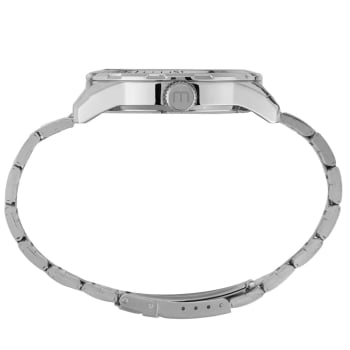 Relógio Mondaine Masculino Prateado Visor Texturizado Preto Calendário Taquímetro Á Prova d'água 99644G0MVNE2