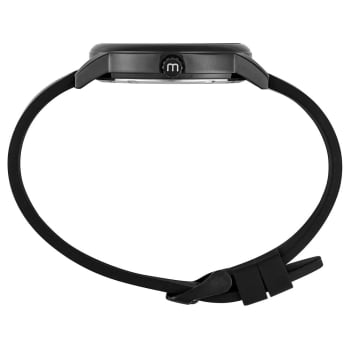 Relógio Mondaine Masculino Preto Visor Preto Todo Numerado Pulseira em Silicone Preta Á Prova d'água 99900GPMVPI2