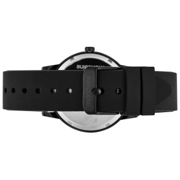 Relógio Mondaine Masculino Preto Visor Preto Todo Numerado Pulseira em Silicone Preta Á Prova d'água 99900GPMVPI2