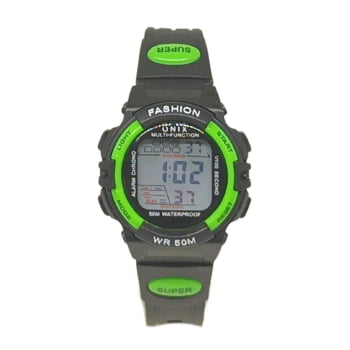 Relógio Onix Masculino Infantil Digital Preto e Verde IT-619