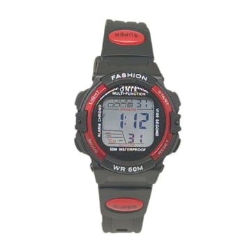 Relógio Onix Infantil Masculino Digital Preto e Vermelho Esportivo IT-619