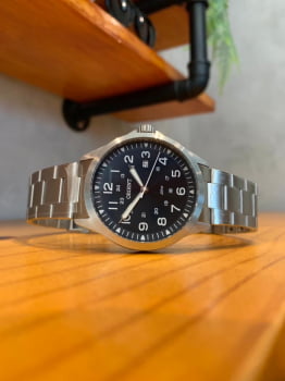 Relógio Orient Masculino Prateado Aço Inox com Calendário Á prova d´água MBSS1380