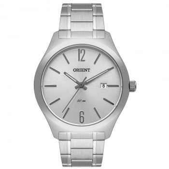 Relógio Orient Masculino Prata Calendário Aço Inox MBSS1362