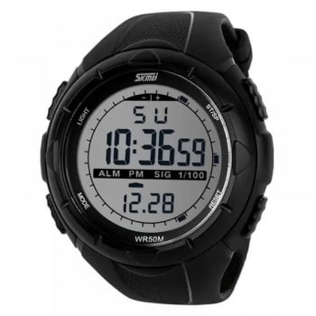 Relógio Skmei Masculino Digital Esportivo Preto á Prova D'água 1025