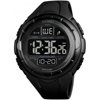 Relógio Skmei Masculino Digital Esportivo Preto á Prova D'água 1656