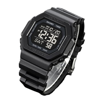Relógio Skmei Masculino Preto Digital Esportivo á Prova d'água 1988