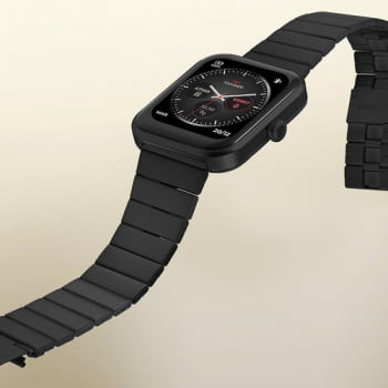 Relógio Smartwatch Technos Connect Max Digital Preto Quadrado Troca de Pulseira Inteligente Aço Inoxidável á Prova D'água TMAXAI/8P