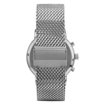 Relógio Technos Golf Masculino Prateado Visor Preto Minimalista Pulseira Milanese Maquinário Japonês Aço Inoxidável Á Prova d'água OS20IQW/1P