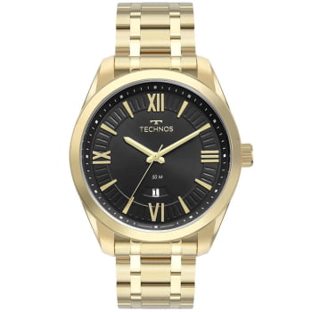 Relógio Technos masculino dourado aço inox - 2115MXNS/1P
