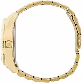 Relógio Technos Riviera Masculino Dourado com Calendário Maquinário Japonês Aço Inoxidável Á Prova d'água 2415CHTDY/4X