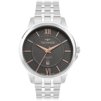 Relógio Technos Masculino Executive Prata com Calendário á Prova D'água 2117LFC/1F