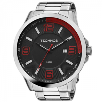 Relógio Technos Masculino Prata Aço Inox 2115KLM/1R