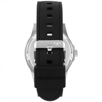 Relógio Technos Masculino Racer Prata Silicone com Calendário Aço Inoxidável a prova d'água 2115NAZ/2P