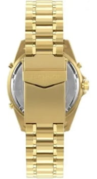 Relógio Technos Masculino Skydiver Mini Dourado Digital e Analógico Catraca Giratória Aço Inoxidável á prova d' água WT2050AFN/1P