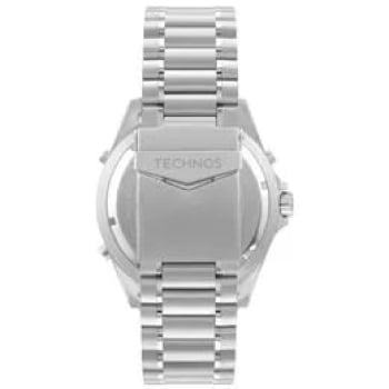 Relógio Technos Masculino Skydiver Prateado Digital e Analógico Catraca Giratória Aço Inoxidável á prova d' água WT2050AZN/1P