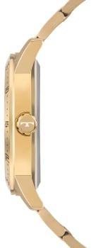 Relógio Technos Performance Milita Masculino Dourado Visor Preto Todo Numerado com Calendário Maquinário Japonês Aço Inoxidável  á Prova d'água 2115UAT/1P