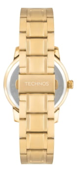 Relógio Technos Performance Milita Masculino Dourado Visor Preto Todo Numerado com Calendário Maquinário Japonês Aço Inoxidável  á Prova d'água 2115UAT/1P