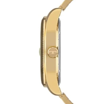 Relógio Technos Riviera Masculino Dourado Minimalista Visor Champanhe Com Calendário Maquinário Japonês Aço Inoxidável á Prova d´água 2317AG/1X