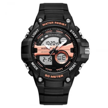 Relógio Weide Masculino Digital Display Duplo Preto WA-3J8010