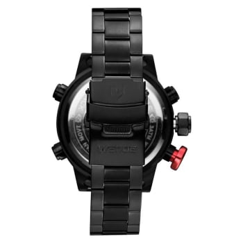 Relógio Weide Masculino Preto com Vermelho Digital Display Duplo Led Azul WH-6402