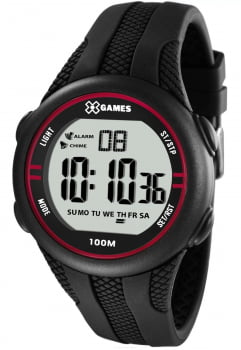 Relógio X-Games Masculino Esportivo Digital Preto Com Calendário XMPPD417