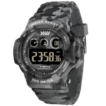 Relógio X-Watch Digital Masculino Esportivo Camuflado á prova d´água XMPPD683