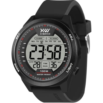 Relógio X-Watch Masculino Digital Esportivo Preto Pulseira em Silicone á Prova D'água XMPPD702 Relógio X-Watch Masculino Digital Esportivo Preto Pulseira em Silicone á Prova D'água XMPPD702