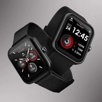 Relógio Smartwatch Technos Connect MAX Preto Troca Pulseira Inteligente Prova D'água TMAXAS/8P