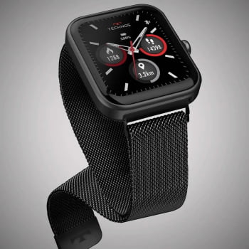 Relógio Smartwatch Technos Connect MAX Preto Troca Pulseira Inteligente Prova D'água TMAXAS/8P